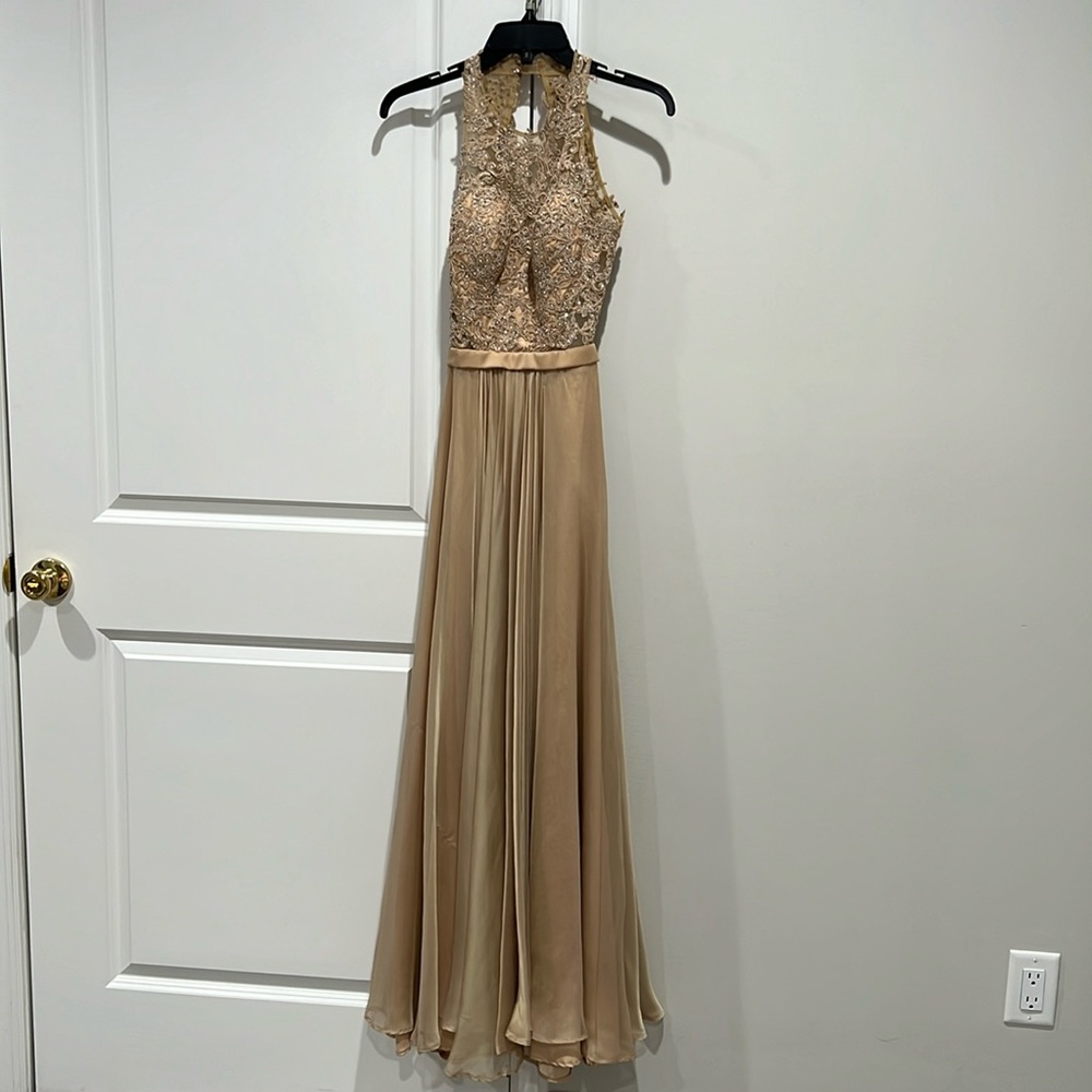 Gold sequin gown